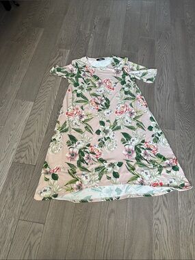Grace Elements Pink Floral Swing Dress